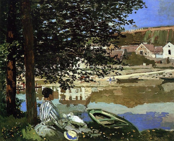 Camille trước cảnh sông nước Bennecourt (1868)